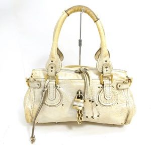 Chloe Paddington Shimmery Beige Shoulder Bag